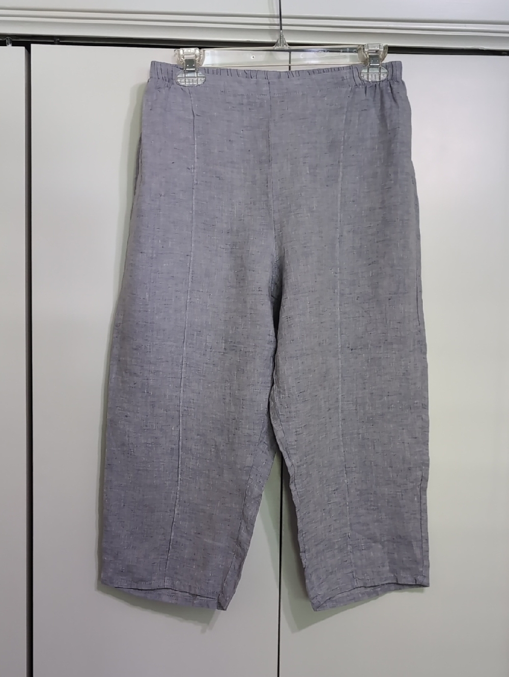 Woen's Lilac Linen Casual Pants